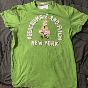 Vintage Abercrombie & Fitch mens Lime Green Tee